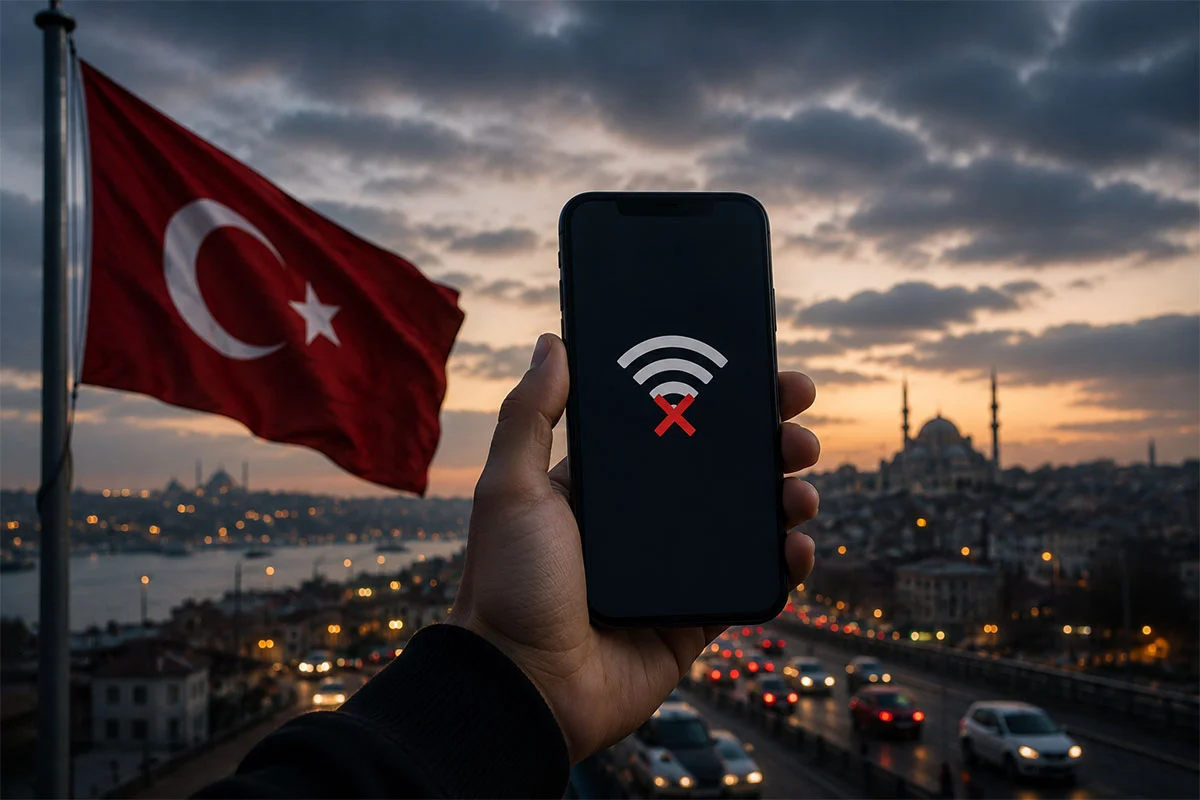 اختلال سراسری اینترنت در ترکیه